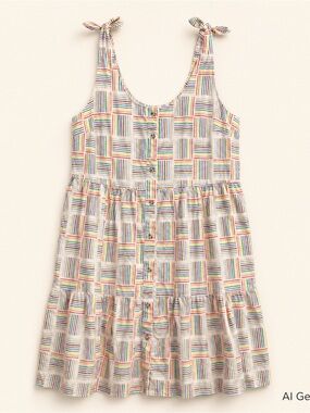 Target Pride Women's Multicolor Rainbow Striped Tie-Shoulder Mini Dress